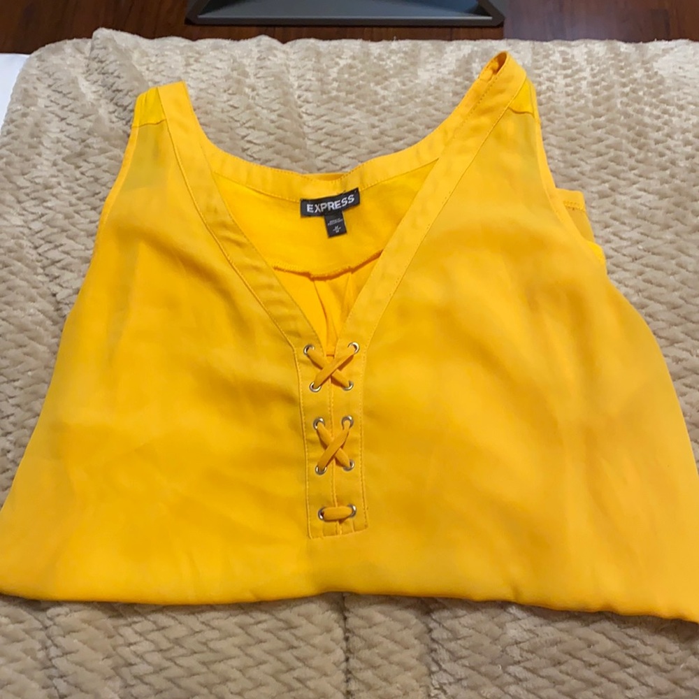 EXPRESS loose fit criss cross business casual top